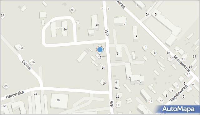 Parczew, Wojska Polskiego, 12, mapa Parczew