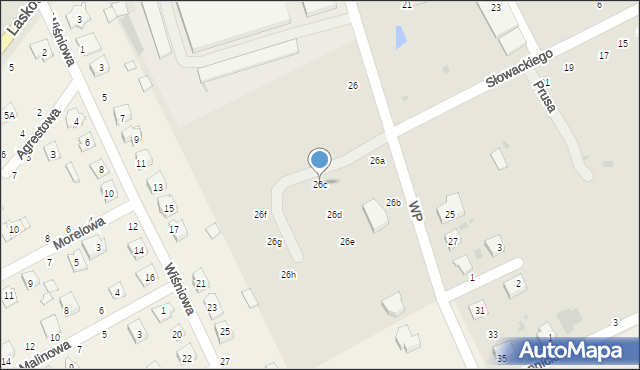 Parczew, Wojska Polskiego, 26c, mapa Parczew