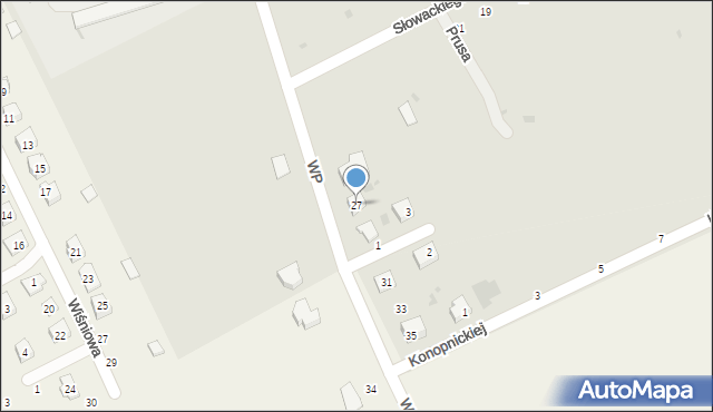 Parczew, Wojska Polskiego, 27, mapa Parczew