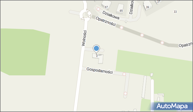 Parzniew, Wolności, 2, mapa Parzniew