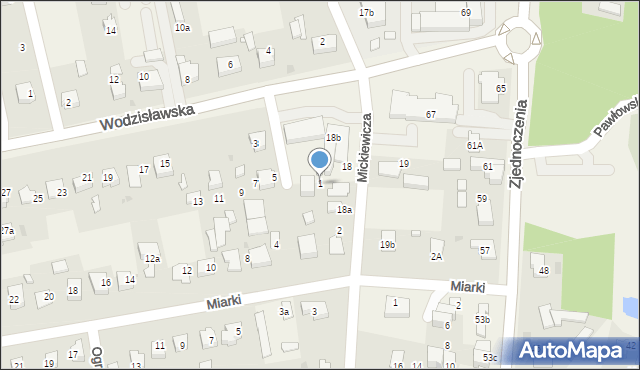 Pawłowice, Wodzisławska, 1, mapa Pawłowice
