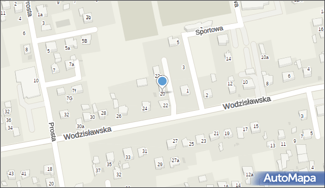 Pawłowice, Wodzisławska, 20, mapa Pawłowice