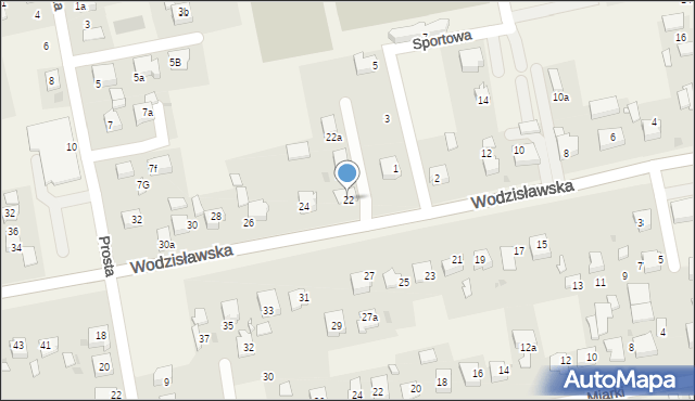 Pawłowice, Wodzisławska, 22, mapa Pawłowice