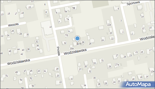 Pawłowice, Wodzisławska, 30, mapa Pawłowice