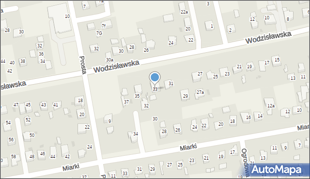 Pawłowice, Wodzisławska, 33, mapa Pawłowice