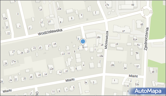 Pawłowice, Wodzisławska, 5, mapa Pawłowice