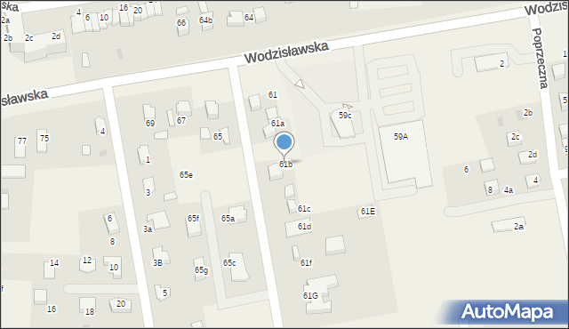 Pawłowice, Wodzisławska, 61b, mapa Pawłowice