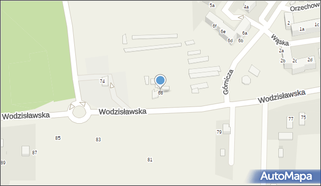 Pawłowice, Wodzisławska, 68, mapa Pawłowice