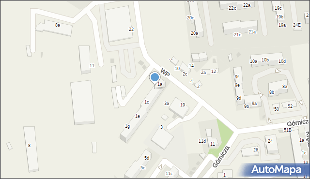 Pawłowice, Wojska Polskiego, 1b, mapa Pawłowice
