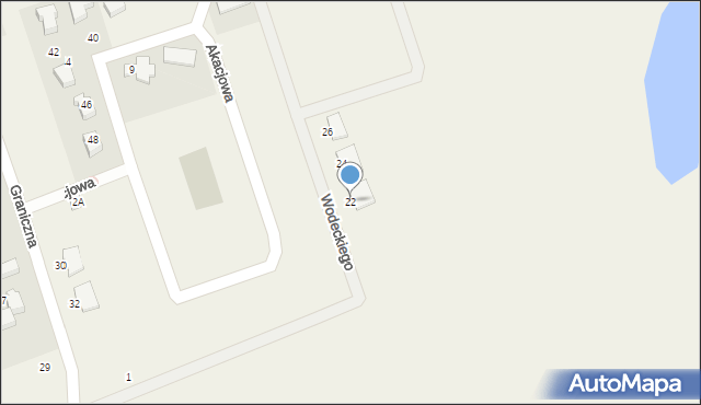 Pępowo, Wodeckiego Zbigniewa, 22, mapa Pępowo