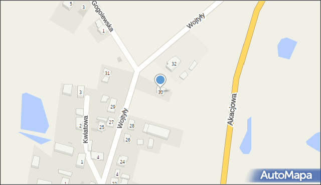 Piaseczno, Wojtyły Karola, ks. kard., 30, mapa Piaseczno