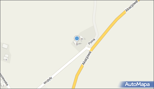 Piaseczno, Wojtyły Karola, ks. kard., 33, mapa Piaseczno