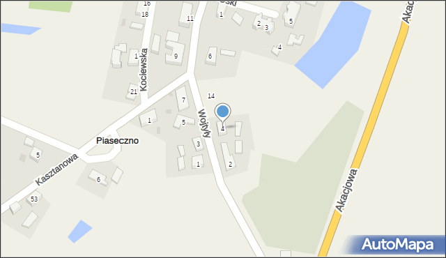 Piaseczno, Wojtyły Karola, ks. kard., 4, mapa Piaseczno