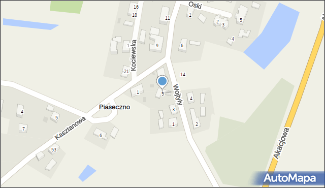 Piaseczno, Wojtyły Karola, ks. kard., 5, mapa Piaseczno