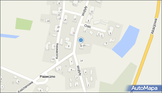 Piaseczno, Wojtyły Karola, ks. kard., 6, mapa Piaseczno