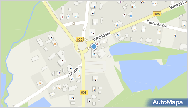 Piasek, Wolności, 1a, mapa Piasek