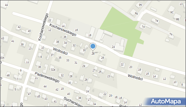 Piasek, Wolności, 28, mapa Piasek