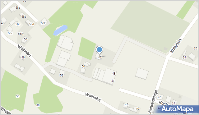 Piasek, Wolności, 46, mapa Piasek