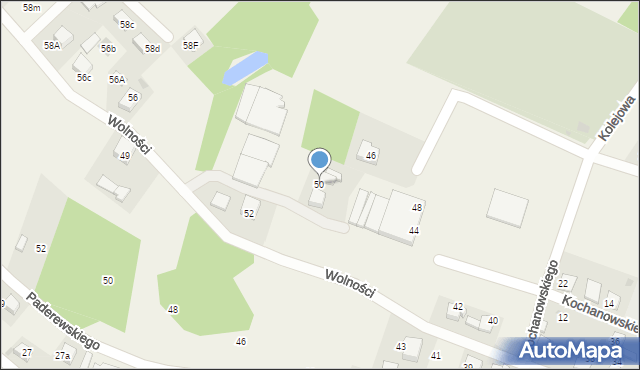 Piasek, Wolności, 50, mapa Piasek