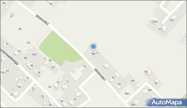Piasek, Wolności, 62c, mapa Piasek