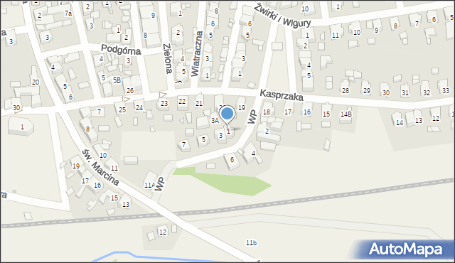 Piaski, Wojska Polskiego, 1, mapa Piaski