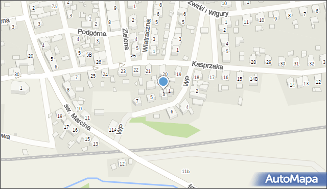 Piaski, Wojska Polskiego, 3, mapa Piaski