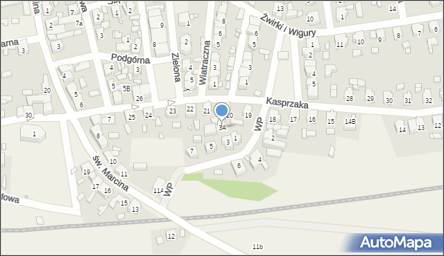 Piaski, Wojska Polskiego, 3A, mapa Piaski