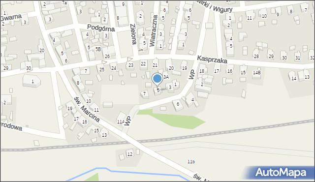 Piaski, Wojska Polskiego, 5, mapa Piaski