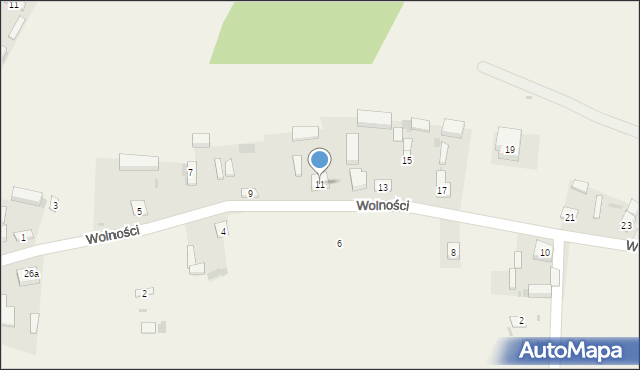 Piaski, Wolności, 11, mapa Piaski