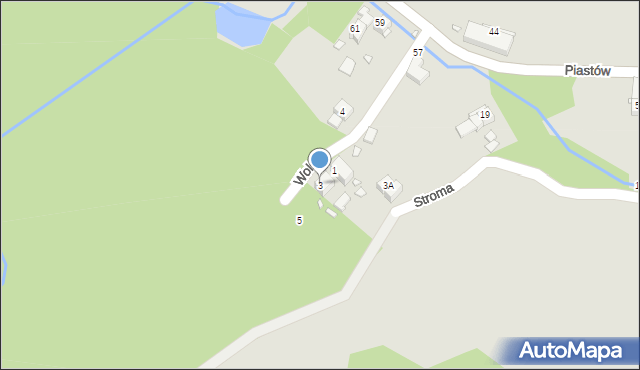 Piechowice, Wolska, 3, mapa Piechowice