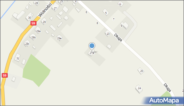 Piecki, Wolności, 27a, mapa Piecki