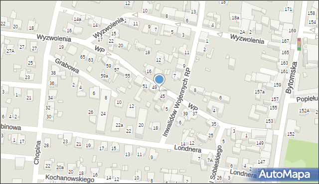 Piekary Śląskie, Wojska Polskiego, 47, mapa Piekary Śląskie