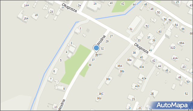 Piekary Śląskie, Wodna, 35, mapa Piekary Śląskie