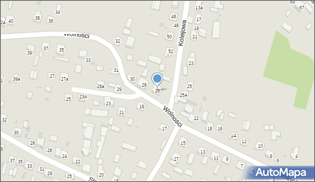 Piekoszów, Wolności, 26, mapa Piekoszów