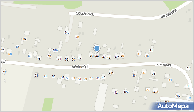 Piekoszów, Wolności, 44, mapa Piekoszów