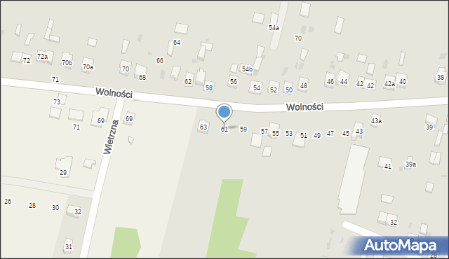 Piekoszów, Wolności, 61, mapa Piekoszów