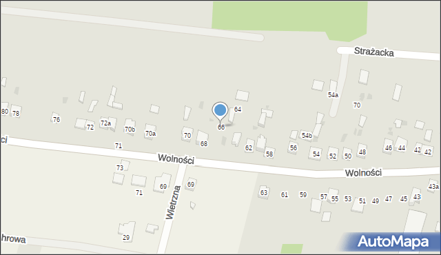 Piekoszów, Wolności, 66, mapa Piekoszów