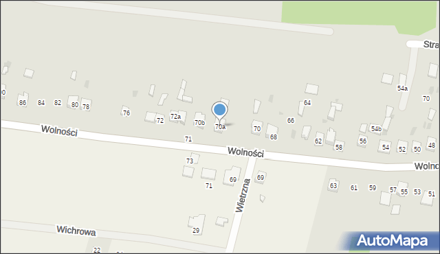Piekoszów, Wolności, 70a, mapa Piekoszów