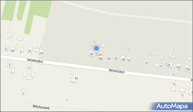 Piekoszów, Wolności, 88, mapa Piekoszów