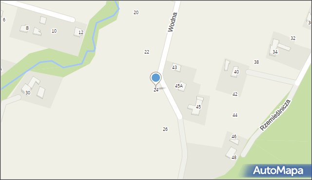 Pierściec, Wodna, 24, mapa Pierściec