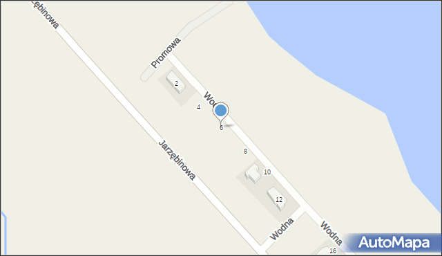 Piersko, Wodna, 6, mapa Piersko