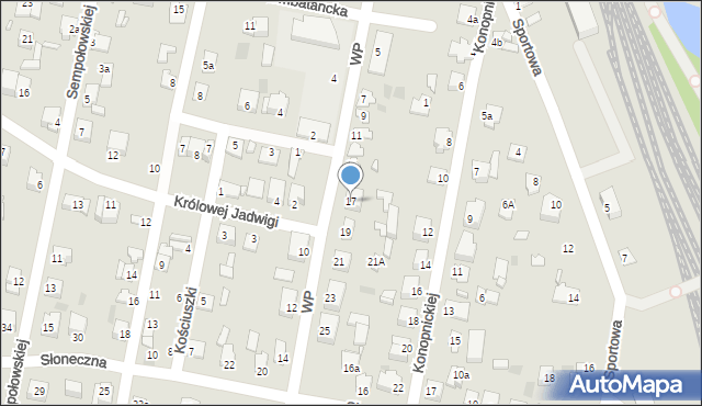 Pilawa, Wojska Polskiego, 17, mapa Pilawa