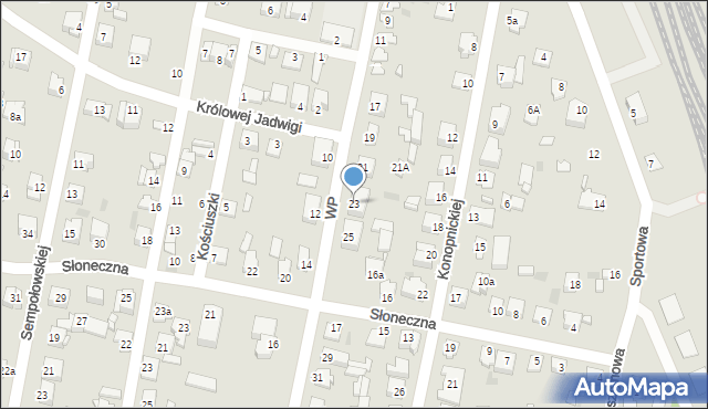 Pilawa, Wojska Polskiego, 23, mapa Pilawa