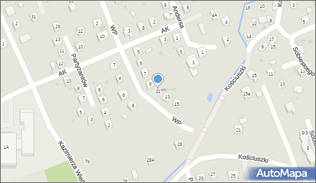 Pilzno, Wojska Polskiego, 11, mapa Pilzno