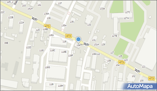 Piotrków Trybunalski, Wojska Polskiego, 114, mapa Piotrków Trybunalski