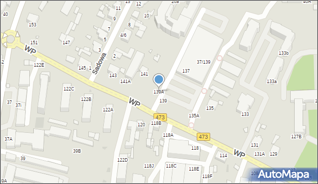 Piotrków Trybunalski, Wojska Polskiego, 139A, mapa Piotrków Trybunalski