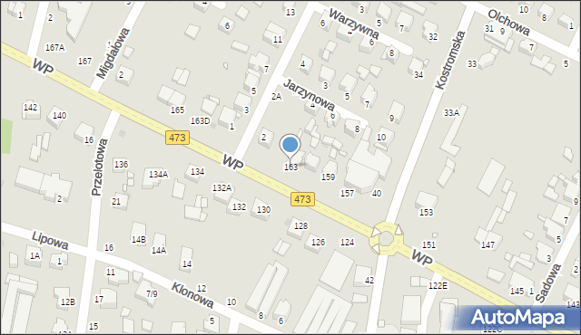 Piotrków Trybunalski, Wojska Polskiego, 163, mapa Piotrków Trybunalski