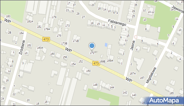 Piotrków Trybunalski, Wojska Polskiego, 171, mapa Piotrków Trybunalski