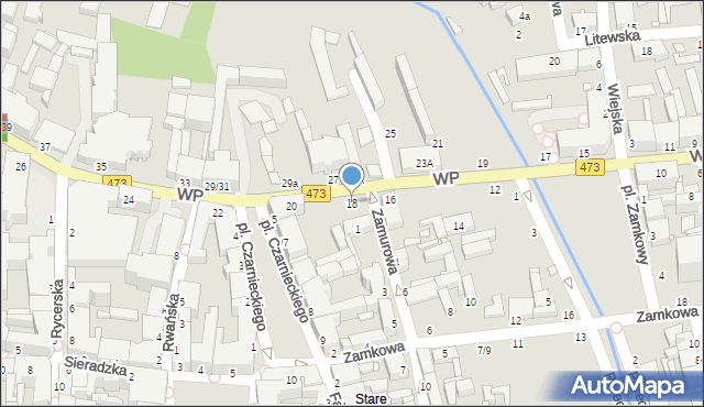 Piotrków Trybunalski, Wojska Polskiego, 18, mapa Piotrków Trybunalski