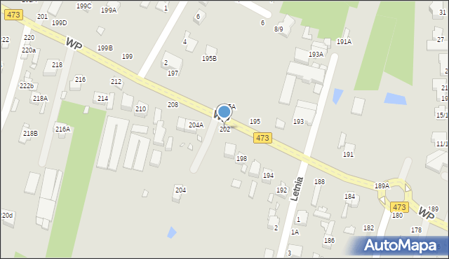 Piotrków Trybunalski, Wojska Polskiego, 202, mapa Piotrków Trybunalski